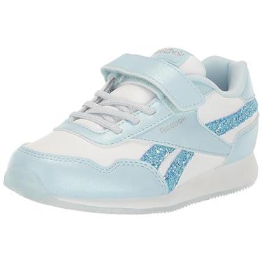 Imagem de Reebok Tênis unissex infantil Royal Classic Jogger 3.0 1v, Azul vidro/branco/lilás lúcido, 5 Toddler
