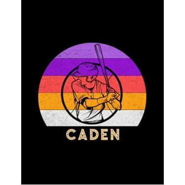 Imagem de Caden Name Gift Caderno forrado de beisebol personalizado, diário para amantes de esportes: brochura elegante, diário, aula, negócios, A4, 21,59 x 27,94 cm, dinheiro, 21,5 x 27,94 cm, orçamento, 110