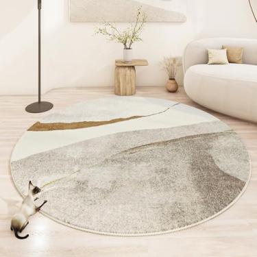 Imagem de Tapetes minimalistas modernos para o quarto grande área sala de estar decoração tapete redondo engrossado casa pelúcia lounge tapete, p, 300x300cm