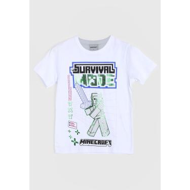 Imagem de Infantil - Camiseta Brandili Minecraft Branca Brandili 26167 menino