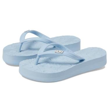 Imagem de Roxy Sandália plataforma Viva para meninas, Azul-claro 241, 2 Big Kid