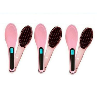 Imagem de Kit com 3 Escovas Alisadora Elétrica Chapinha - Pura Beleza/maximus, B