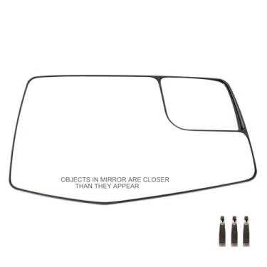 Imagem de GSRECY Vidro retrovisor externo compatível com Chevrolet Silverado 1500 GMC Sierra 1500 2019-2024 aquecido com vidro retrovisor lateral grande angular (lado direito do passageiro)