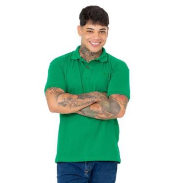 Imagem de Camisa Polo Masculina Ridens Originalidade e Estilo Únicos, GG, Verde