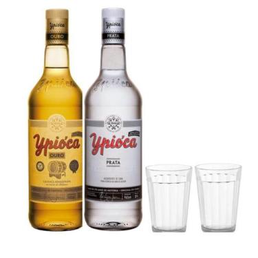 Imagem de Kit Cachaça Aguardente Ypióca Ouro + Prata Garrafa 965Ml - Ypioca