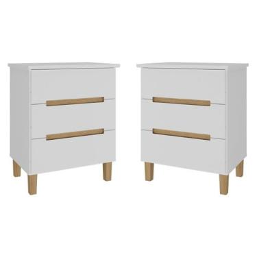Imagem de Conjunto com 2 Mesas de Cabeceira Mdf Logan - Mambel