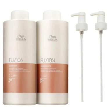 Imagem de Kit Wella Professionals Fusion Shampoo 1000ml + Condicionador 1000ml +
