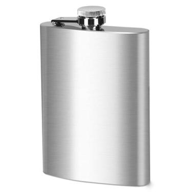 Imagem de Cantil Porta Bebida De Bolso 220ml Inox 8oz Whisky Vodka 492 - Mimo St