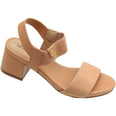 Imagem de Sandália Modare Ultraconforto Elástico Aplique Salto Bloco Grosso Femi