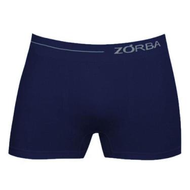 Imagem de Cueca Boxer Zorba Side 839 Sem Costura Lateral Poliamida, Marinho, P