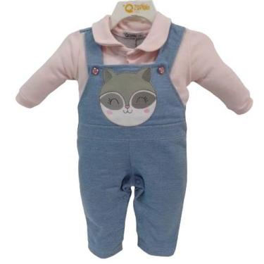 Imagem de Macacão Bebê Menina Finta Jardineira Zafielo 518 Pettenati, Rosa, M ( 