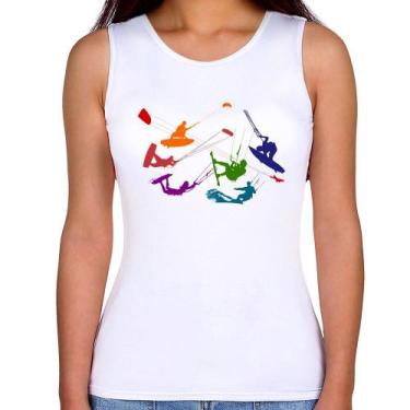 Imagem de Regata Feminina Kite Surf Freestyle - Foca na Moda, Branco, G