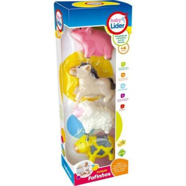 Imagem de Brinquedo para Bebê Coleção Fofinhos Fazendinha - Caixa com 4 Unidades