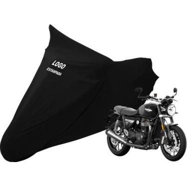 Imagem de Capa Sob Medida De Tecido Para Moto Triumph Speed Twin - Mz, Preto