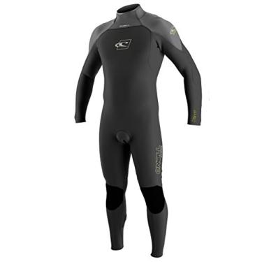Imagem de O'Neill Wetsuits Terno masculino Gooru 3/2 mm Z.E.N. com zíper, preto/grafite/limão, médio