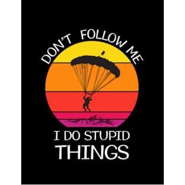 Imagem de Skydiver Skydiving Parachuting gifts for men retro vintage Notebook: Planner 110 pages 8.5x11 A5 Notebook