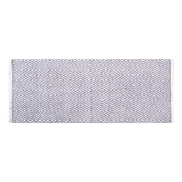 Imagem de Tapetes de área de 6 x 1,5 m, diamante de algodão cinza claro para sala de estar, quarto, lavável, tapete reversível para casa de fazenda, tapete de corredor de área interna para corredor, entrada