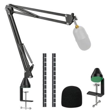 Imagem de YOUSHARES braço boom do braço do microfone - braço do microfone para hyperx quadcast quadcast s solocast, blue yeti, fifine am8, rode, shure, razer, microfone para jogos e a maioria dos micr