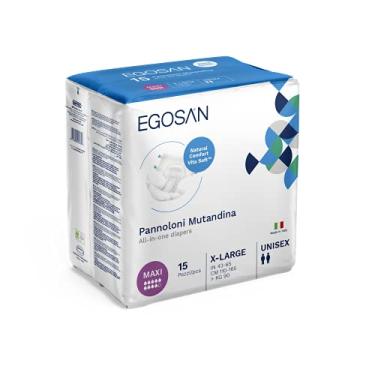Imagem de Fralda para adultos EGOSAN Maxi Incontinence Absorção máxima e abas ajustáveis para homens e mulheres, Diapers, X-Large (15 Count)