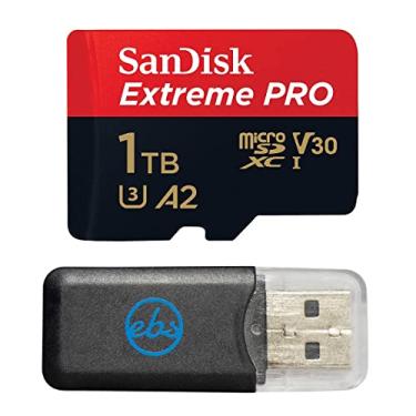 Imagem de Cartão de memória SanDisk MicroSD Extreme Pro 1TB compatível com DJI Mavic 3 Classic, Action 5 Pro, Mavic Pro Platinum (SDSQXCD-1T00-GN6MA) Pacote com (1) leitor de cartão Everything But Stromboli