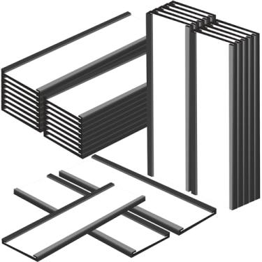 Imagem de MotiMind 30 porta-etiquetas magnéticas de canal C de 15 x 5 cm, com 60 papéis brancos de substituição e 30 películas plásticas transparentes, etiquetas magnéticas para etiquetas de armazenamento de