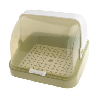 Imagem de DimyFew Rack de secagem de copos, suporte para secador de copos, oco, à prova de poeira, prateleira para copos de água, para louças, chá, prato, tigela, Verde