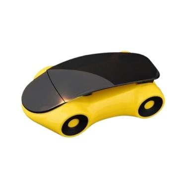 Imagem de LXQTAO Suporte de painel de celular de carro para navegação, ajuste universal para smartphones de 2,28 a 3,54 polegadas, rotação de 360 graus, estável e seguro (amarelo)