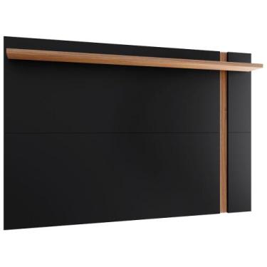 Imagem de Painel Para TV 70 Pol Extensível 180cm Lara C04 Preto Fosco Noce Milan