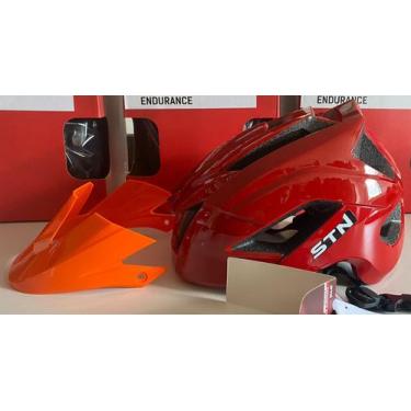 Imagem de Capacete pra Ciclismo Adulto Com Alça Ajustável+ Viseira STN  - Todas 