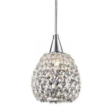 Imagem de Pendente Cristais Cromado 17cm 1G9 PE-031/1 Mais Luz