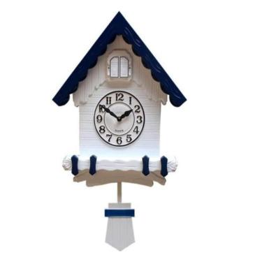 Imagem de Relogio Cuco De Parede 3d Pendulo Musical Estilo Madeira Alemao Vintage Decorativo Escritorio Sala Passaro