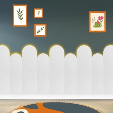 Imagem de Ripa Módulo Nuvem 8 Placas Painel Parede Quarto Mdf 3mm - Decorar & Ma