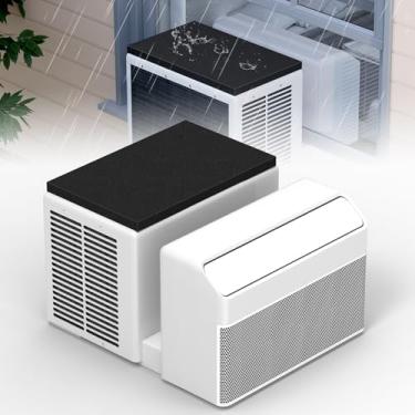 Imagem de Memrita Almofada de gotejamento para ar condicionado de janela em forma de U, capa de chuva de ar condicionado com suporte magnético para unidade de 8.000/10.000/12.000 BTU em forma de U, impede que o