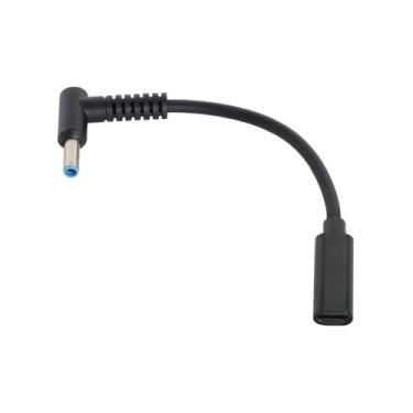 Imagem de JSER Cabo de carregamento tipo C USB-C fêmea para CC 4,5 x 3,0 mm PD DC 20 V 65 W compatível com laptop 18-20 V (4,5 x 3,0 mm)