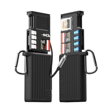 Imagem de ULANZI MCR-02 Leitor de cartão SD de alta velocidade, leitor de cartão USB 3.2 CFexpress B, suporte para leitor de cartão SD/Micro SD 2 em 1, capa à prova d'água, estojo de armazenamento de cartão SD