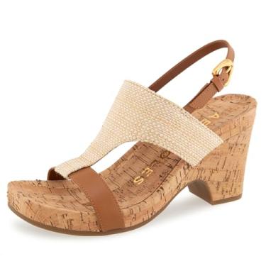 Imagem de Aerosoles Sandália feminina Mackenzie Wedge, Ráfia natural/caramelo/cortiça, 38