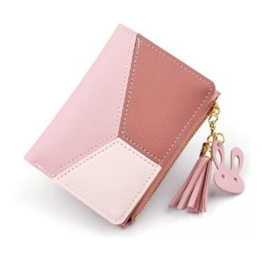 Imagem de Carteira Feminina Porta Cartão Pequena Luxo - Sou Preço, Rosa