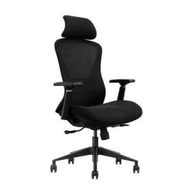 Imagem de Cadeira de Escritório Presidente Giratória NR17 Lead Preta - LEX