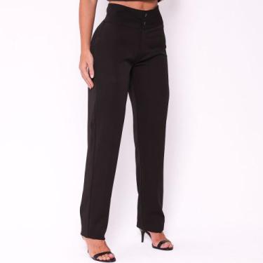 Imagem de Calça Social Feminina Tecido de Two Way - Preto - Blink Jeans, 46