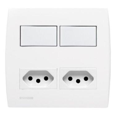 Imagem de Conjunto 4x4 2 Interruptores Paralelos e 2 Tomadas 20A Ilus - SOPRANO