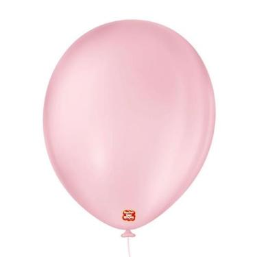 Imagem de Balão de Festa Látex Liso - Rosa Baby - 50 Unidades - Balões São Roque