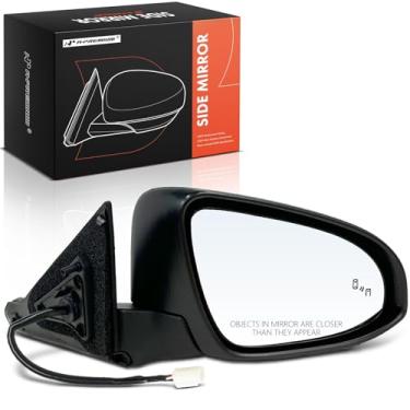 Imagem de A-Premium Espelho retrovisor elétrico lateral do passageiro - compatível com Toyota Camry 2015 - Espelho retrovisor externo externo dobrável manual aquecido com detecção de ponto cego - Substituição #