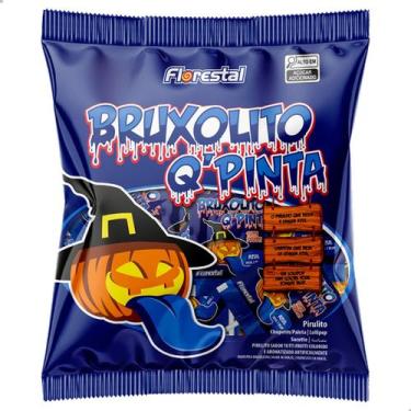 Imagem de Pirulito Bruxolito Q Pinta Língua sabor Tutti Frutti Pacote 500g 50 un
