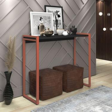 Imagem de Aparador Industrial Ísis Pés Em Aço Decorativo Sala Mesa