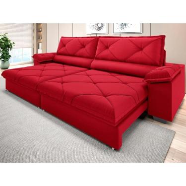 Imagem de Sofá com Carregador USB e Molas no Assento Retrátil Reclinável Maestro 2,10m Velosuede - NETSOFAS