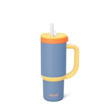 Imagem de Ello Copo infantil Oasis de 510 g com alça e canudo retrátil, copo de aço inoxidável isolado 100% à prova de vazamento, presente para adolescentes, meninas, meninos, mantém frio por 18 horas