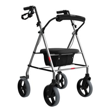 Imagem de Andador de Alumínio com Rodas, Assento e Cesta Mercur Dobrável Tamanho Único