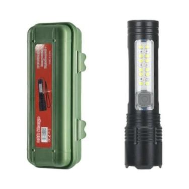 Imagem de Lanterna LED USB Recarregável Lanterna Portátil Com Zoom De Alta Potên