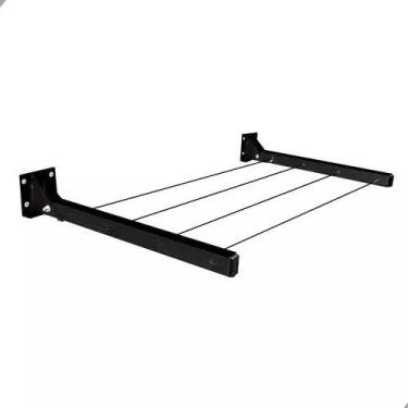 Imagem de Varal Dobrável Articulável Em Aço Incluso 20m Cabo Aço Carbono Encapad