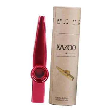 Imagem de Dynwave Flauta Kazoo Instrumento Musical Teclado Flauta de Boca Portátil Brinquedo Amantes da Música, Vermelho